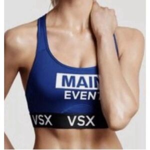Victoria Secret VSX Sports Bra Main Event Blue M Lightly Lined